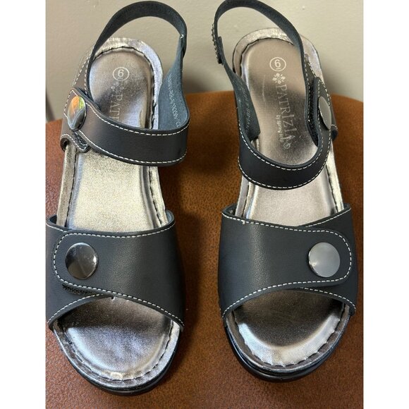 PATRIZIA WOMENS SIZE 6 SUPER LIGHTWEIGHT CUSHION COMFORT HEELS SLINGBACK SANDALS - Picture 3 of 10